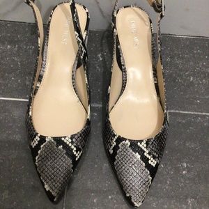 Nine west slingback crocodile heels size 7.5